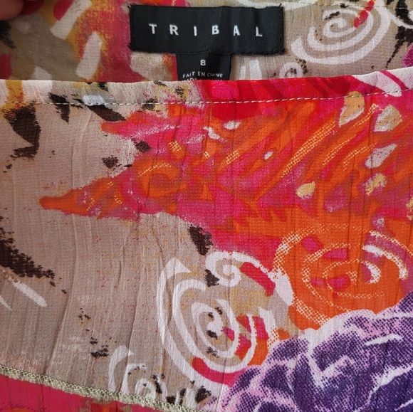 TRIBAL pleated colorful skirt - Picture 2 of 5